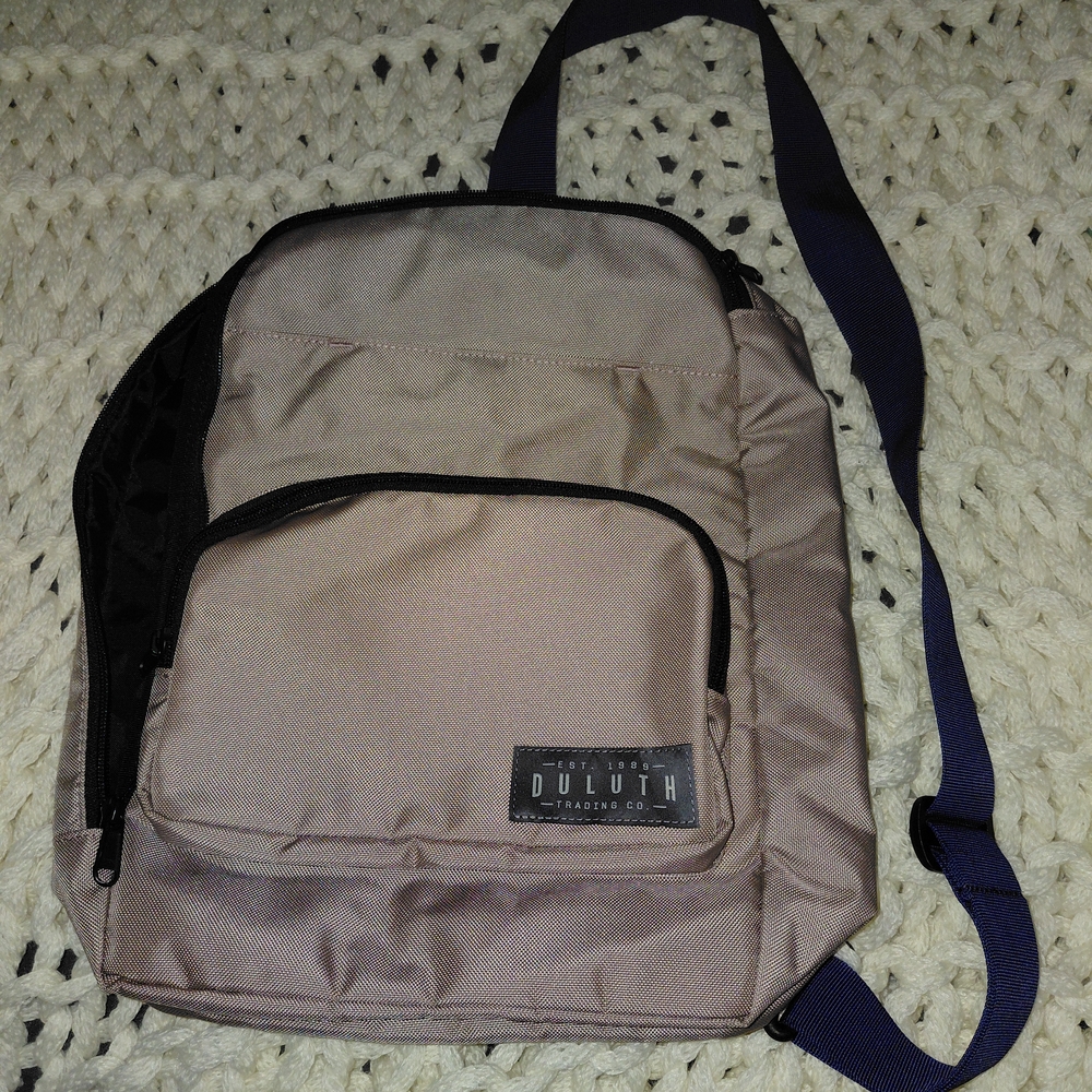 Duluth Trading Co Beige and Black Backpack